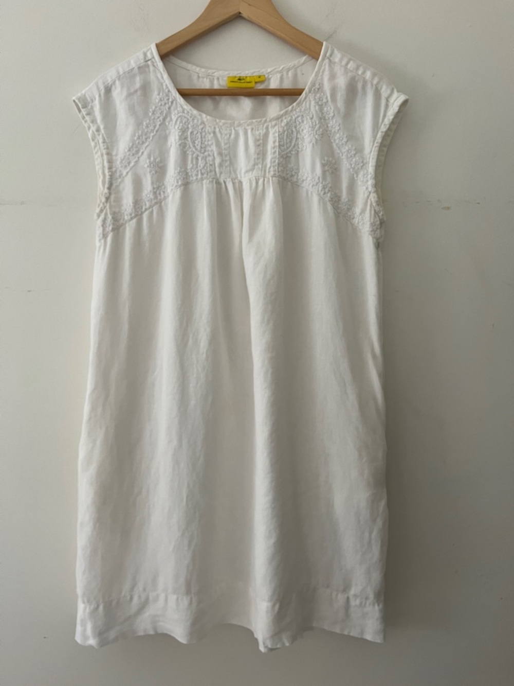 Roberta Roller Rabbit White dress linen Cottagecore cotton summer resort sz med